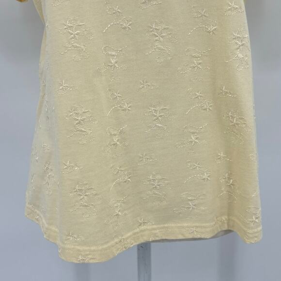 Talbots Yellow Embroidered T-Shirt Size Large Casual Minimalist Streetwear - Picture 4 of 12